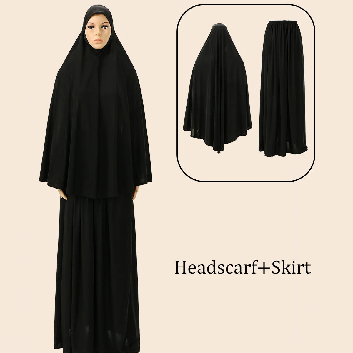 Femmes Khimar instantané Hijab modeste musulman islamique Ramadan doux léger Jersey Hijab longue écharpe Amira prière Abaya Jilbab