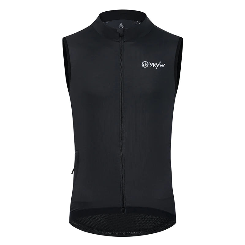 Gilet de cyclisme homme UPF50+ — imperméable, coupe-vent, route, léger, sans manches