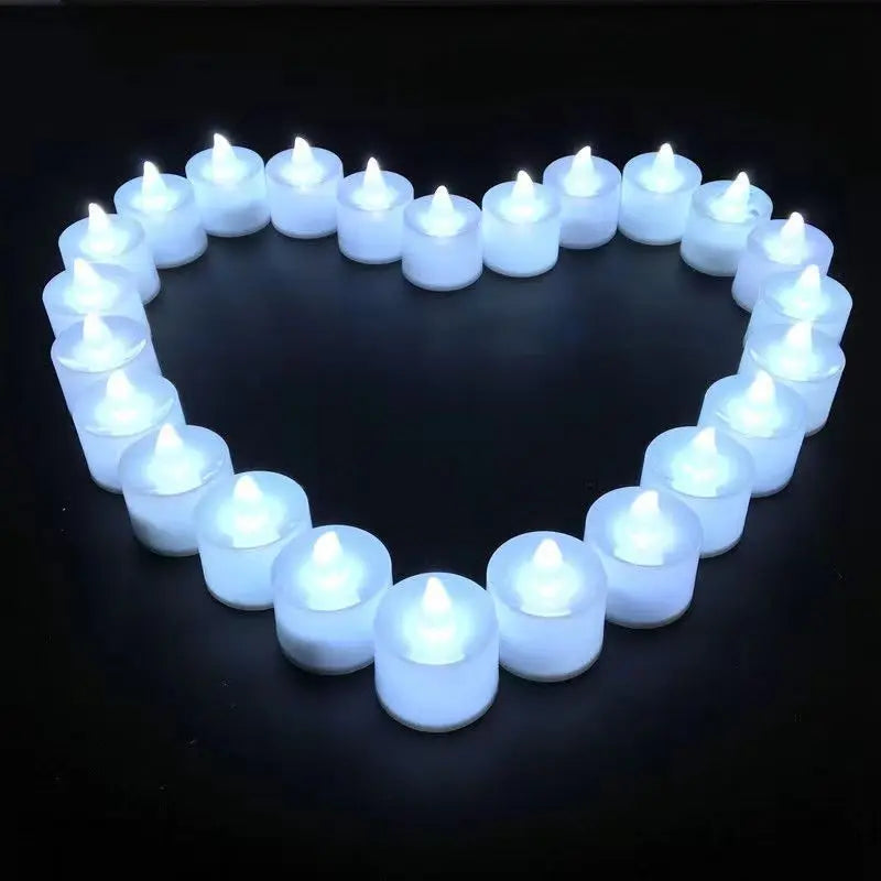 Vela LED a pilas, vela de té falsa sin llama, para bodas, fiestas de cumpleaños, decoración del hogar, candelabro