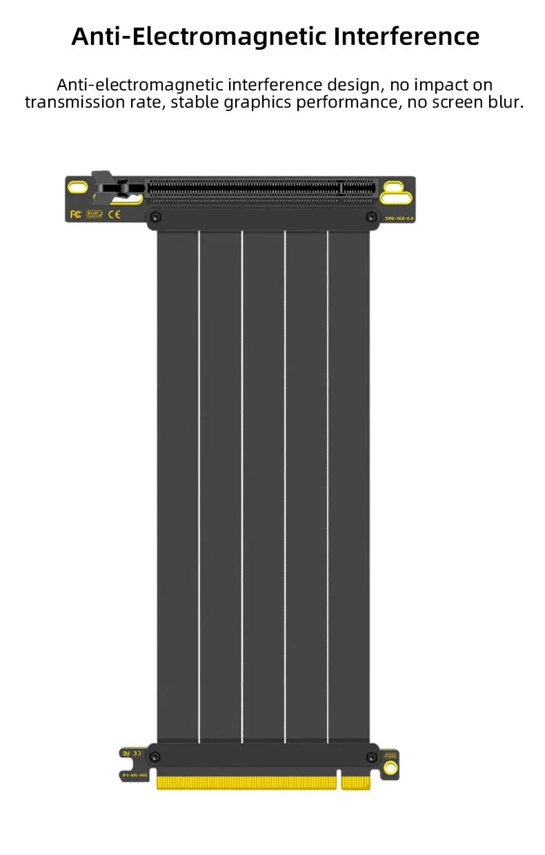 Câble Riser PCI-E 3.0/PCI-E 4.0 X16, carte vidéo, extension Flexible haute vitesse blindée EMI, rallonge PCI Express Gen 4 GPU