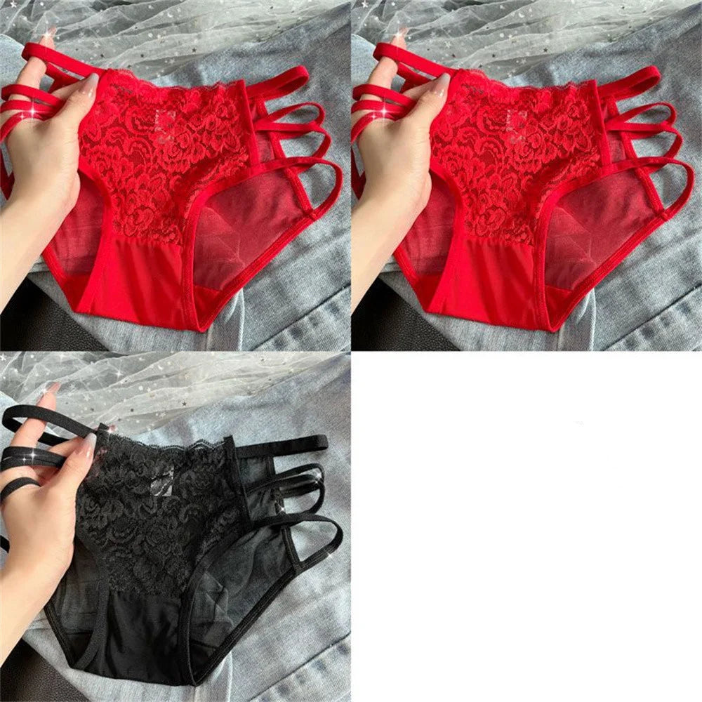 Culottes en Dentelle Femme — Lot de 3 Pièces Lingerie