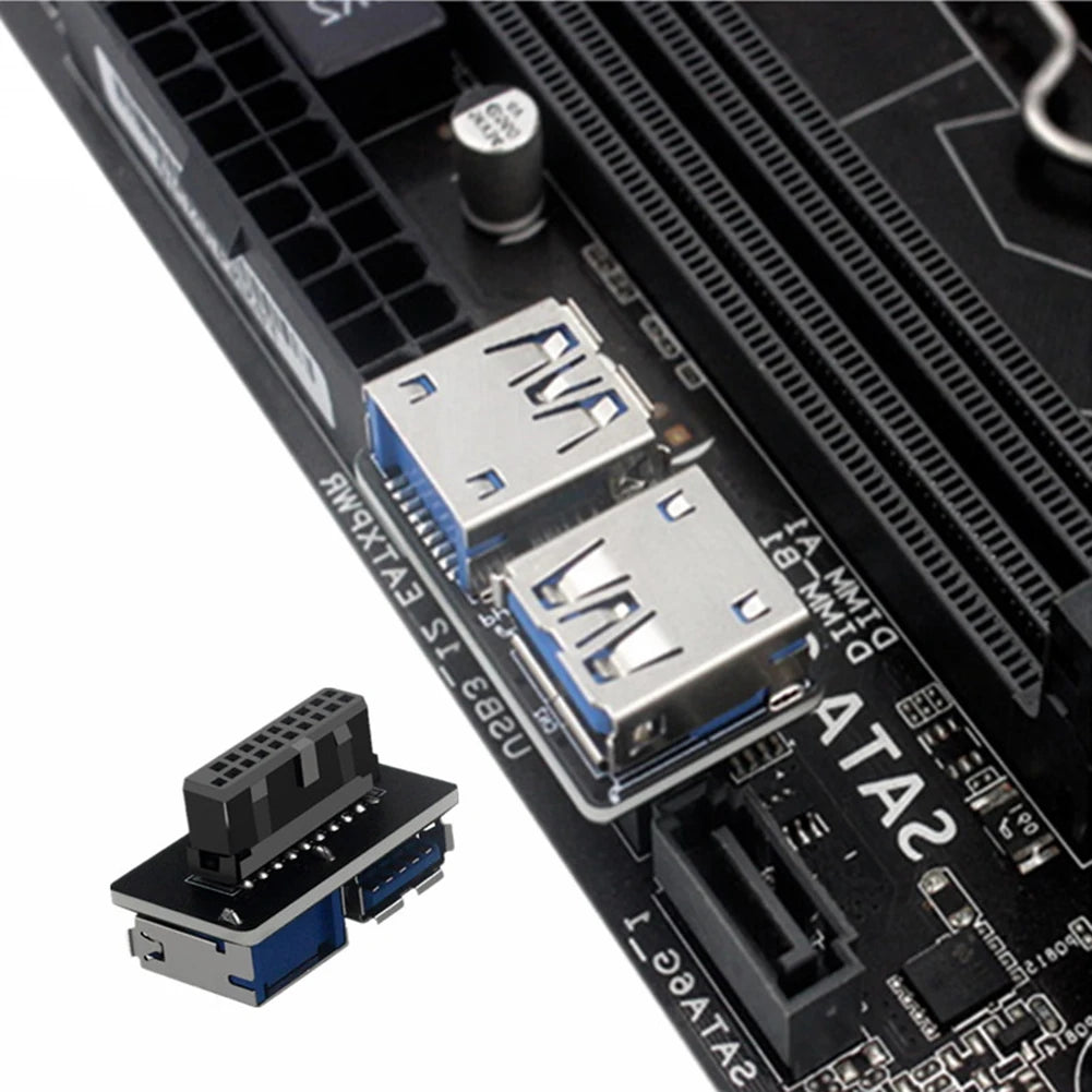 RGEconvex-Adaptateur de carte mère USB 3.0 femelle, convertisseur de carte mère, prise de bain, 19PIN, 20Pin, touriste