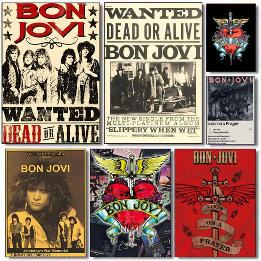 Affiche groupe de rock — cadeaux de vacances, décoration maison, restaurant, bureau, art mural