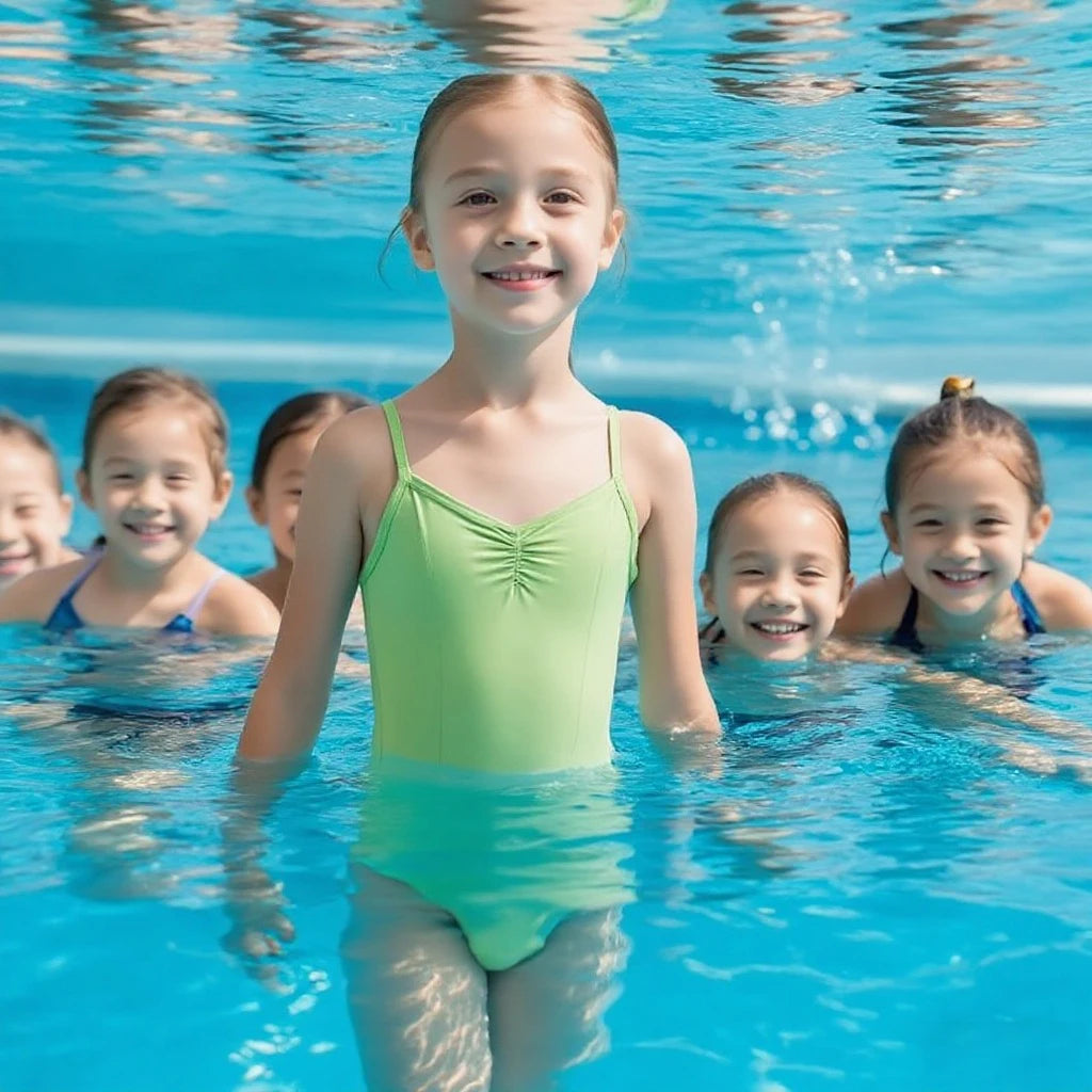 Justaucorps de Ballet en Nylon pour enfants, Test professionnel, sans manches, dos en V, gymnastique, danse, maillot de bain d'été pour enfants