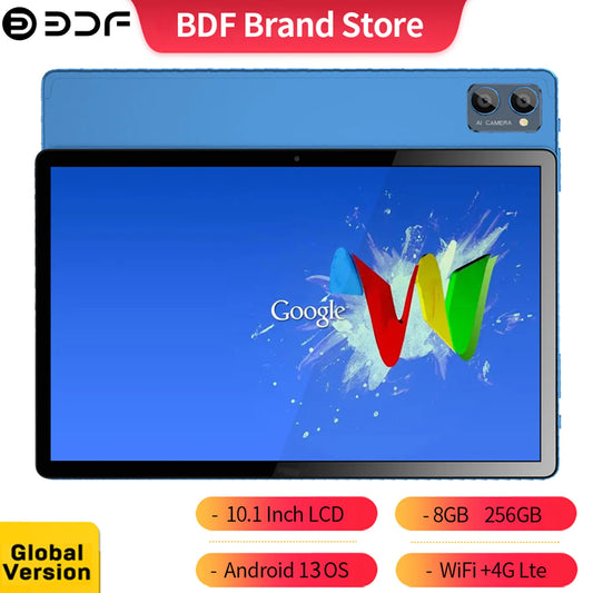 Tablette 4G 10,1 pouces Android Octa Core — 8 Go RAM, 256 Go, WiFi 5G, double SIM, écran HD
