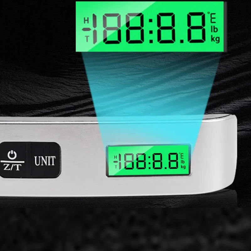 Portable hanging scale. Luggage scale 110lb/50kg electronic weighing for travel bags. Battery not included