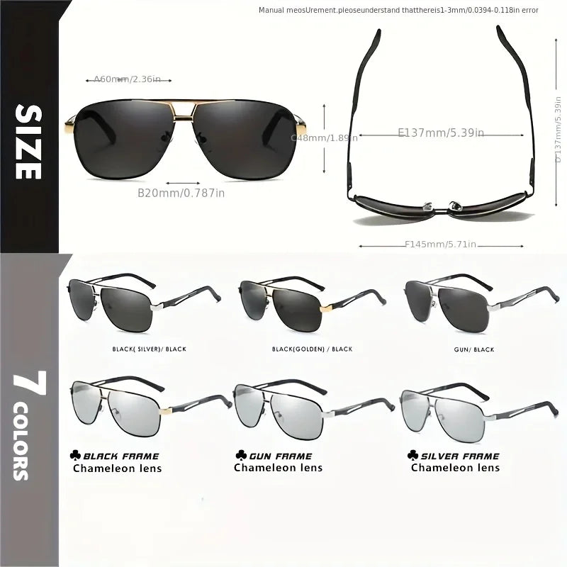 Gafas de sol degradadas de moda para hombre, montura grande, piloto, diseño antideslumbrante, gafas de sol para hombre UV400