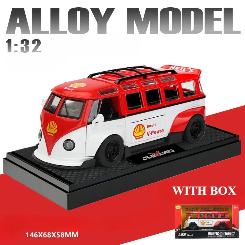 Modèle de Bus T1 1:32, son et lumière pour enfants, véhicule jouet moulé sous pression, décoration de maison, Voiture Miniature en métal