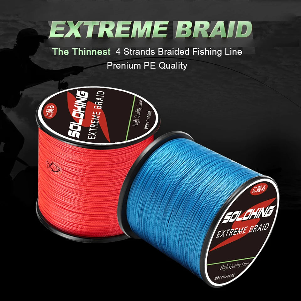 SOLOKING 300M PE tressé ligne de pêche 10LB-80LB Super fort japonais Multifilament mer ligne de pêche carpe truite bar ligne