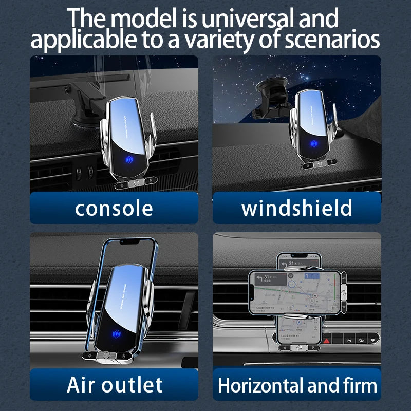 Wireless Car Charger, Magnetic Cell Phone Mount, 360° Rotating Car GPS Holder for iPhone Xiaomi