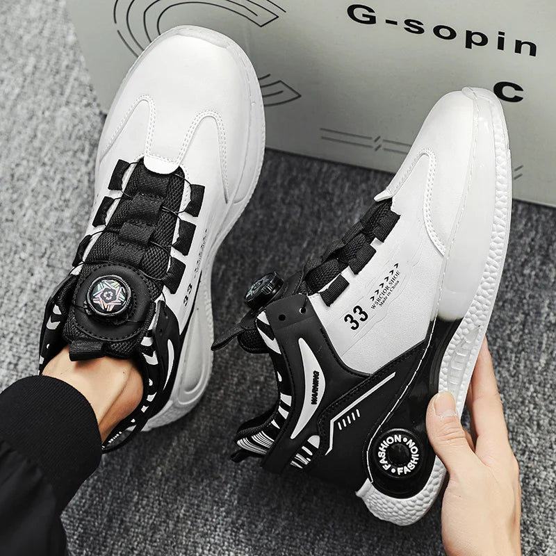 Zapatillas cómodas a juego para hombre, con cordones, giratorias, duraderas, para actividades al aire libre