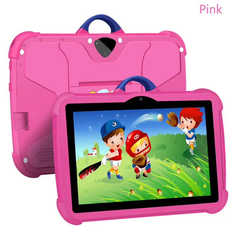 Tablet PC infantil de 7 pulgadas con Android 13 Quad Core 4GB RAM 64GB ROM Aprendizaje educativo Diseño simple barato favorito de los niños