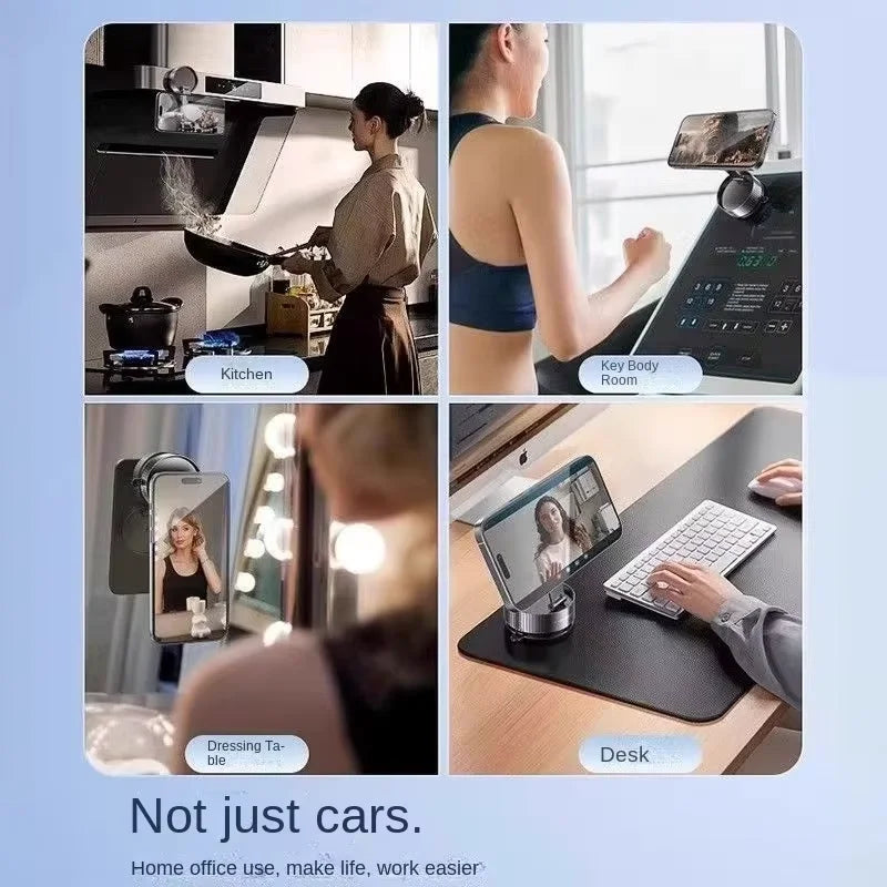 Support de téléphone portable magnétique pour voiture, adsorption sous vide, nouvelle ventouse magnétique rétractable pliable, portable, pour la maison et le bureau, 2025