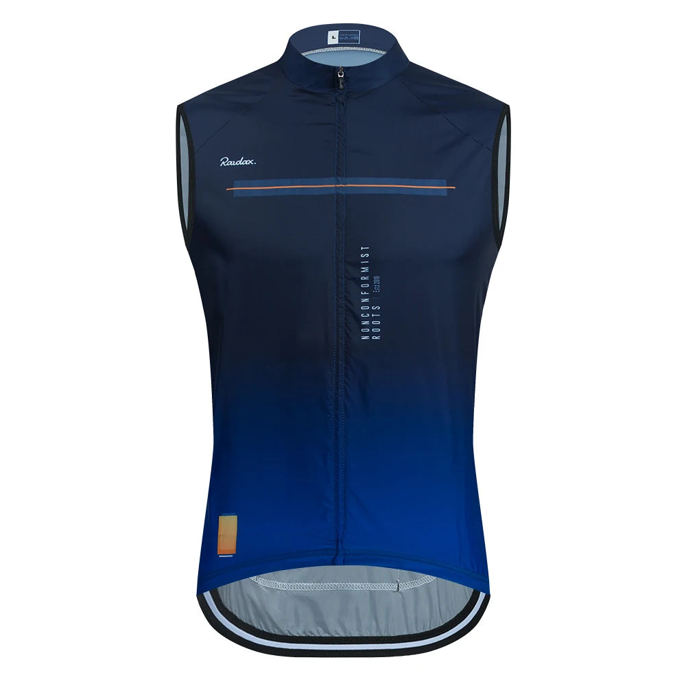Raudax – Chaleco de ciclismo sin mangas para hombre, de malla, camiseta interior, cortavientos, ropa de ciclismo, chaleco de moto
