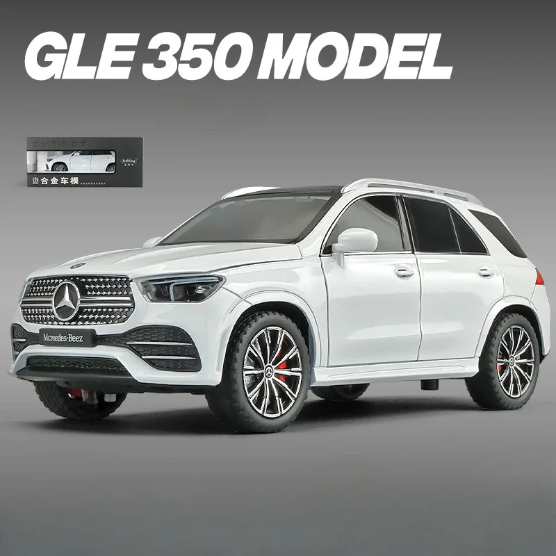 Benz GLE350 Diecast Metal SUV Model for Boys, Simulation Car Toys, Collective, 1:24, Inventory, Sound and Light, Gift