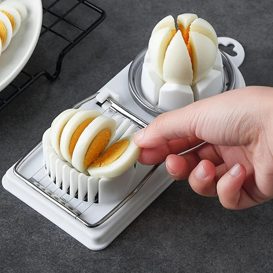 Coupe-œufs multifonctionnel à Base PP 2 en 1, coupe-œufs à traction en fil d'acier inoxydable pour suspendre des outils d'accessoires de cuisine de haute qualité