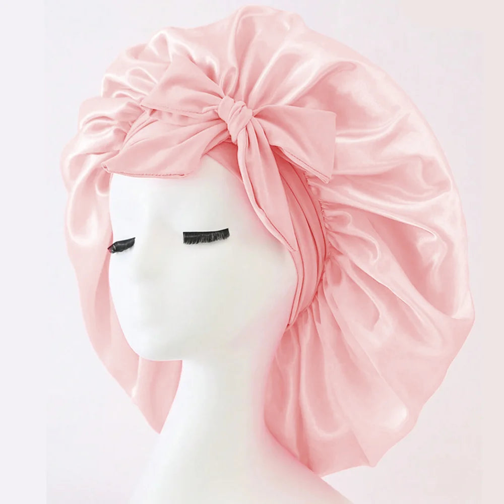 Adjustable Satin Bonnet for Men and Women, Sleeping Cap, Hair, Heavy Band