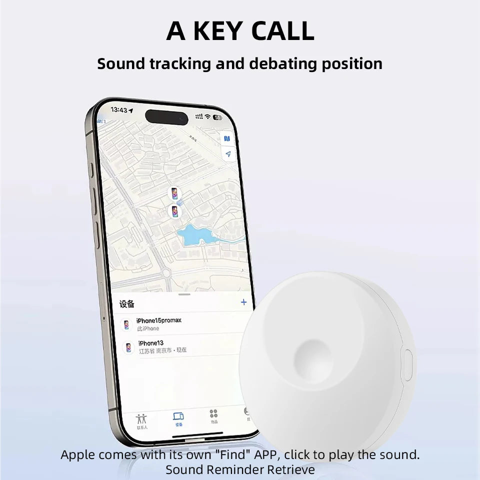 GPS Tag Tracker Find My Mini GPS Bluetooth Long Standby Precise Global Positioning Anti-Loss Device Two Colors Available