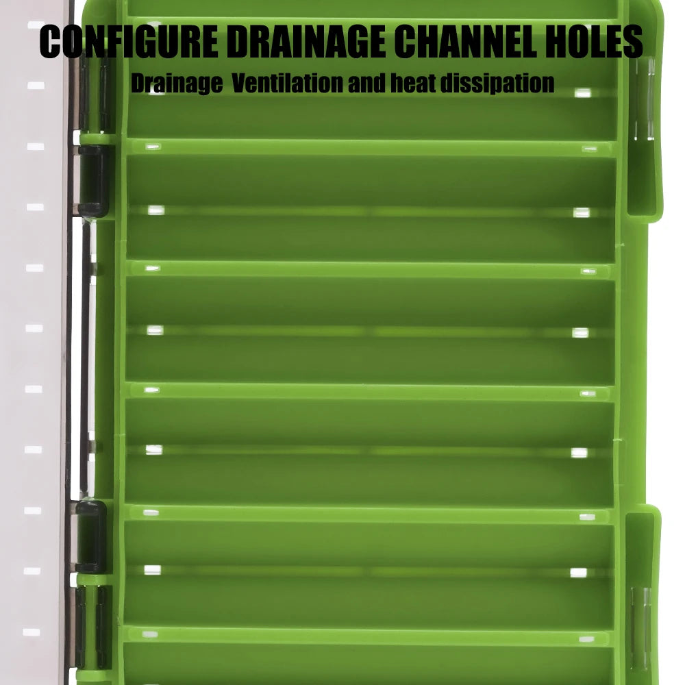 SAMOLLA Boîte à matériel compacte double face – Pêche simplifiée avec un organisateur durable et polyvalent pour leurres, hameçons, appâts