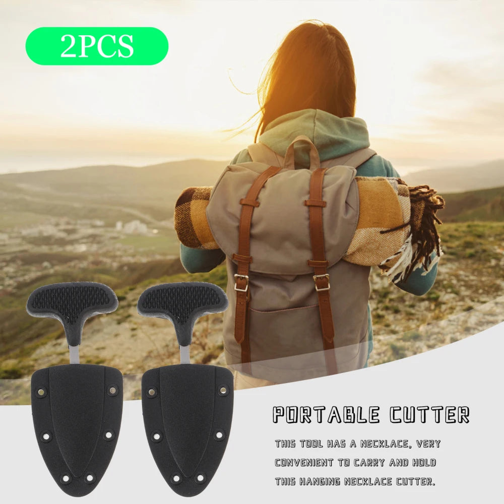 Coupe-collier multifonctionnel, coupe-câble de Camping en plein air, couteaux portables, couteau de collier suspendu, couteau de Camping Portable 1/2 pièces