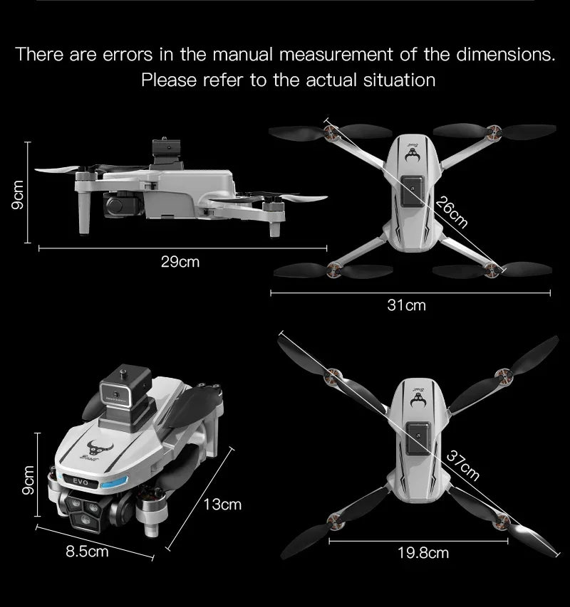 Dron profesional Lenovo SG901 MAX GPS 8K aéreo HD con evasión de obstáculos, control remoto de pantalla grande, dron plegable sin escobillas