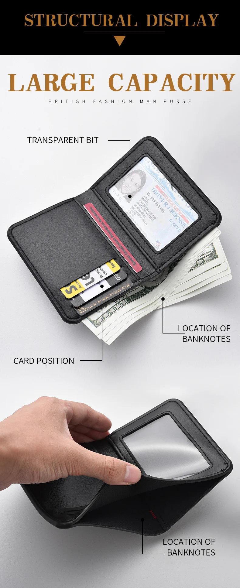 Mini portefeuille Ultra-fin en cuir PU souple pour hommes, 1 pièce, porte-cartes de crédit, court et Vertical, de haute qualité