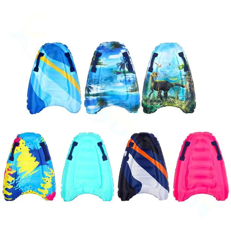 Tabla de surf hinchable para niños, Bodyboard portátil con asas, tabla de surf de playa, alfombrilla flotante para nadar