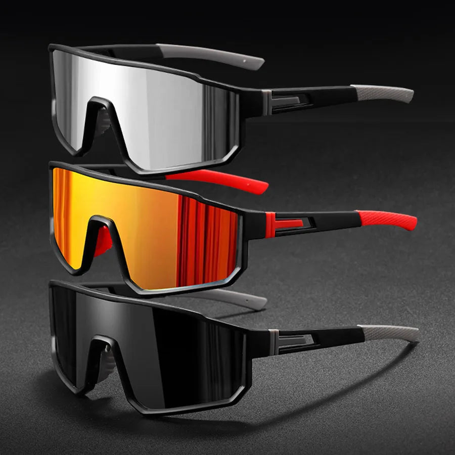 Men's oversized cycling glasses, bike, windproof, colorful coating, outdoor sports sunglasses, motorcycle