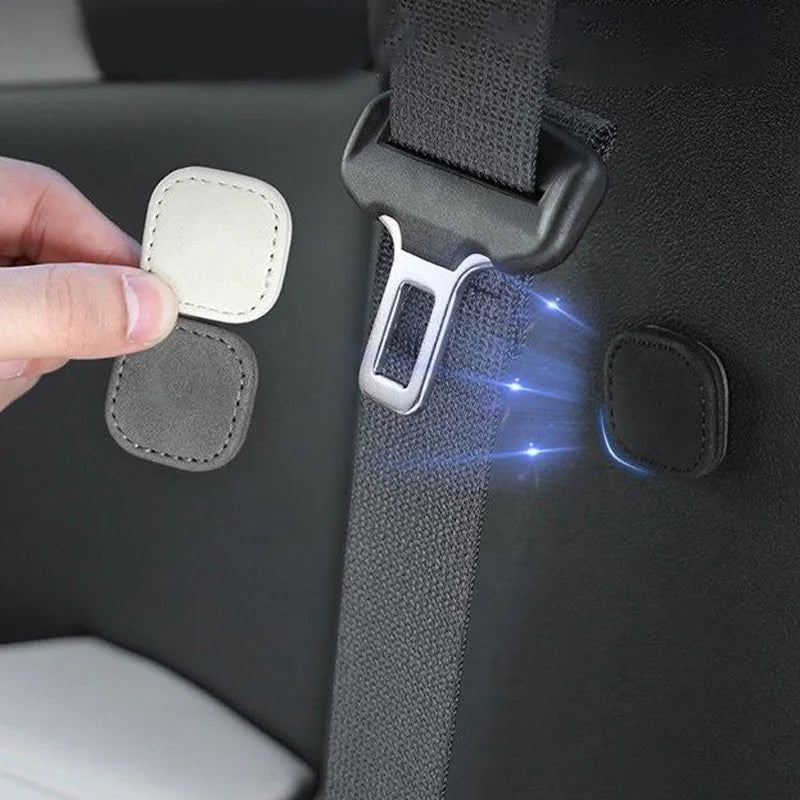 Magnetic Suction Suede Car Seat Belt Clip, Auto Belt Holder, Stabilizer Fastener, Adjustable Clip, Seat Belt Stopper