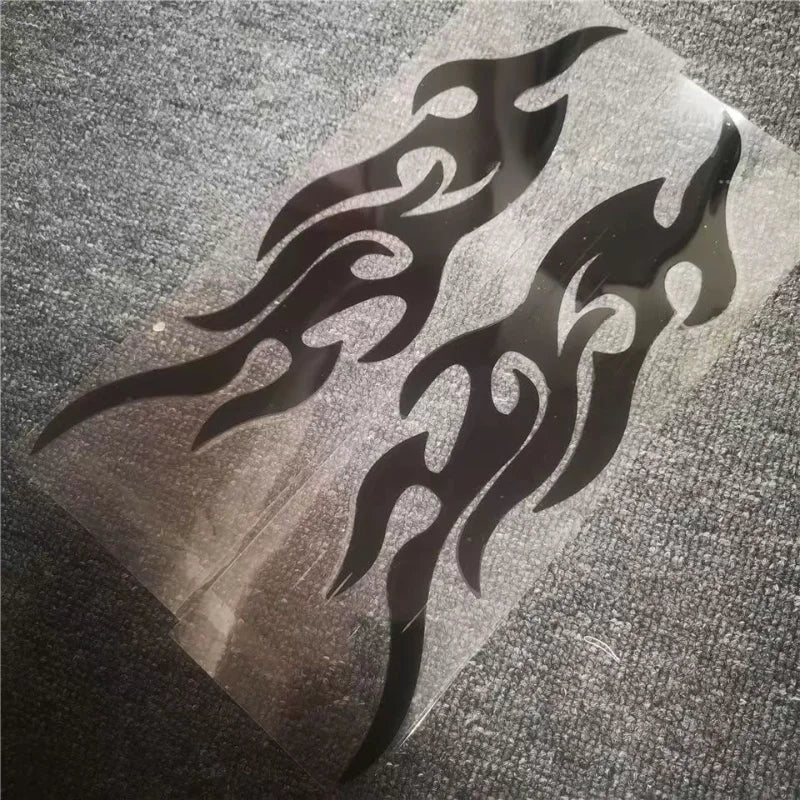 Motorcycle Flame Reflective Stickers, Self-Adhesive Cool Fire Strip, Modified Decals, Motorcycle Body Decoration, Car Supplies