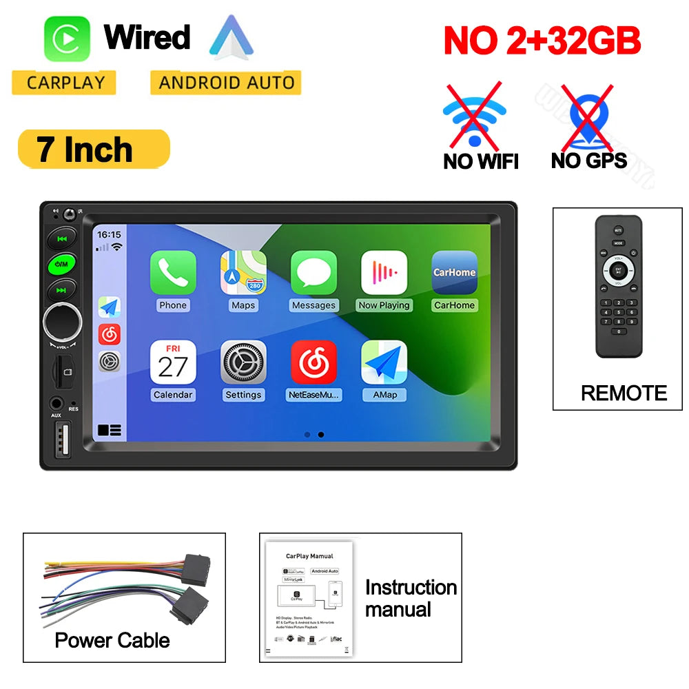 7/9/10 inch Universal Android 13 Car Stereo 64G Android Car Radio 2 Din Car Radio GPS BT Multimedia Center Smart Car Systems