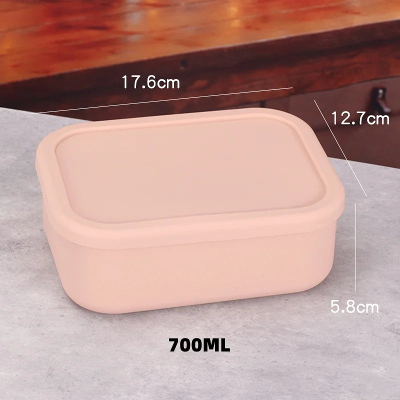 Conteneur à déjeuner en silicone boîte bento — anti-fuite, sans BPA, lavable au lave-vaisselle