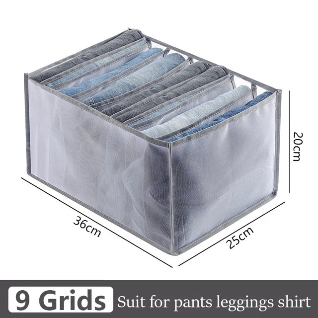 Jeans organization storage box, closet organizer, clothes organization system, drawer organizers, pants storage cabinet