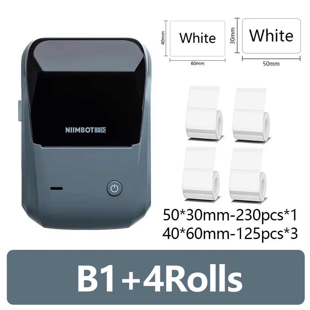 Mini imprimante thermique portable — auto-adhésive, étiqueteuse Bluetooth, autocollants de poche