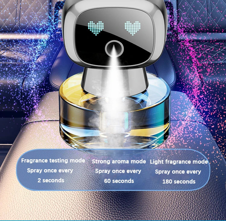 Désodorisant de voiture Intelligent diffuseur d'arôme de voiture Rechargeable AI yeux intelligents 4 niveaux de diffuseur de voiture Intelligent réglable cadeau