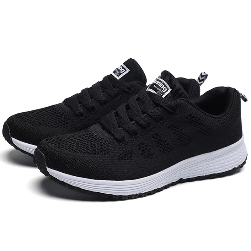 Baskets Femme Mode à Lacets — Sport Respirantes Tennis