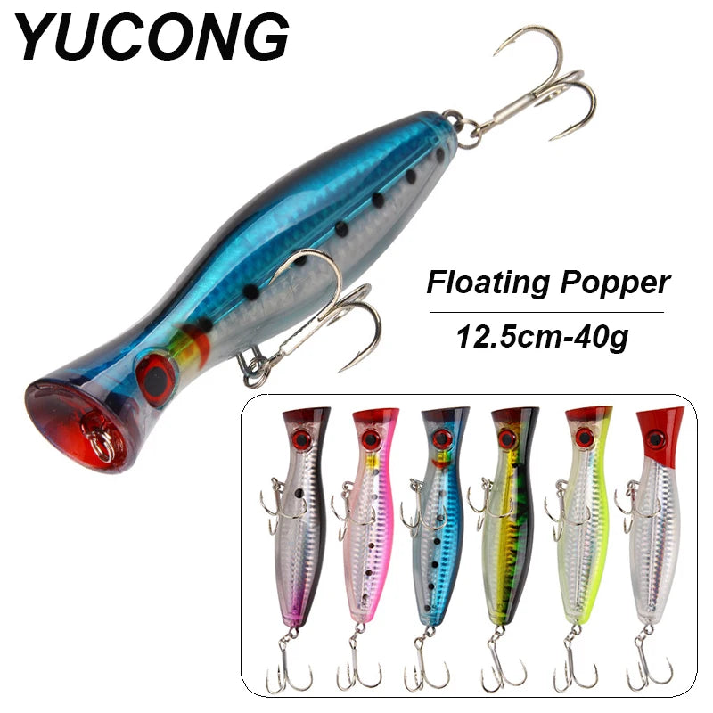 YUCONG Leurre Popper Silencieux — Appat Surface Haute Précision