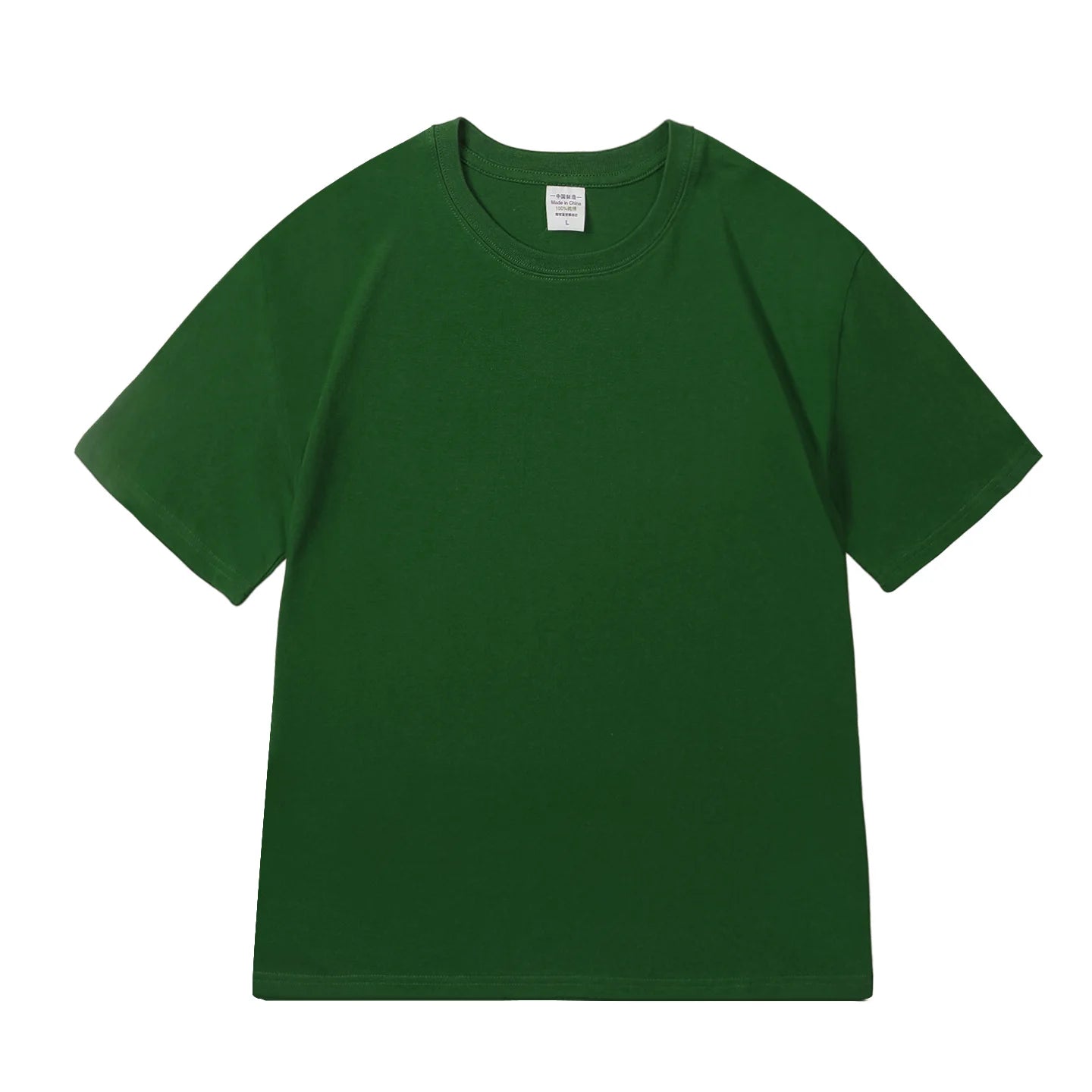 100% Cotton Five Half Sleeve Men Women Summer Loose Short Sleeve Casual T-Shirt Basic Round Neck Solid Color Tops