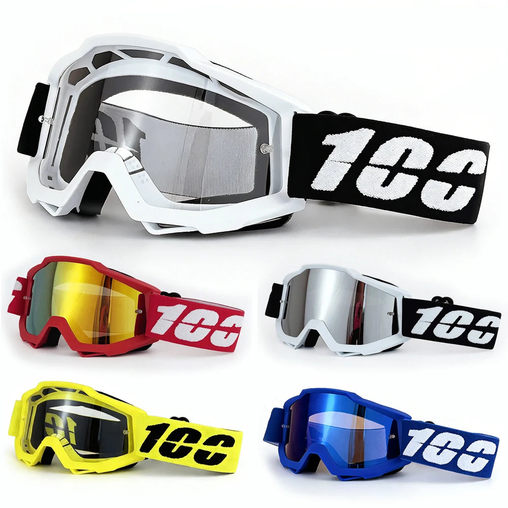 Lunettes de moto 100 MX, lunettes de motocross, lunettes de soleil tout-terrain pour homme, masque MTB ATV, protection coupe-vent, cyclisme, course