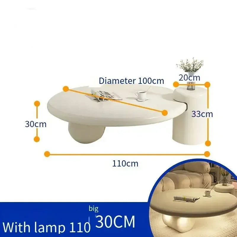 Lámparas modernas redondas simples nórdicas de mesa, inteligentes, glamurosas, de diseño prémium, mesas bajas, pequeñas, blancas, bonitas, mesa de centro, muebles