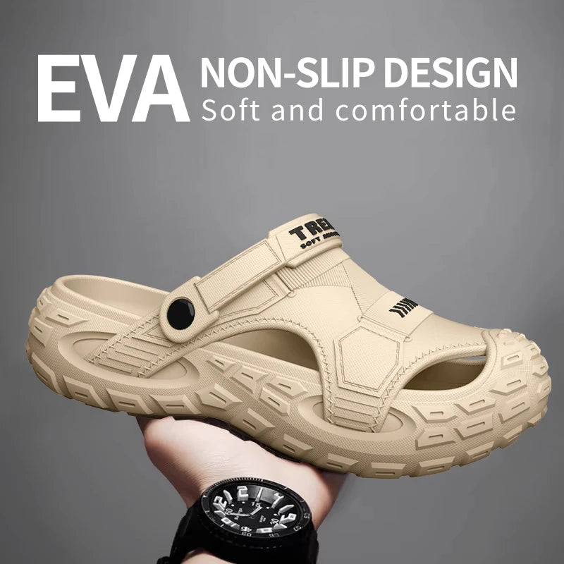 Sandales EVA Homme Semelle Épaisse Perforées — Plage & Extérieur Été
