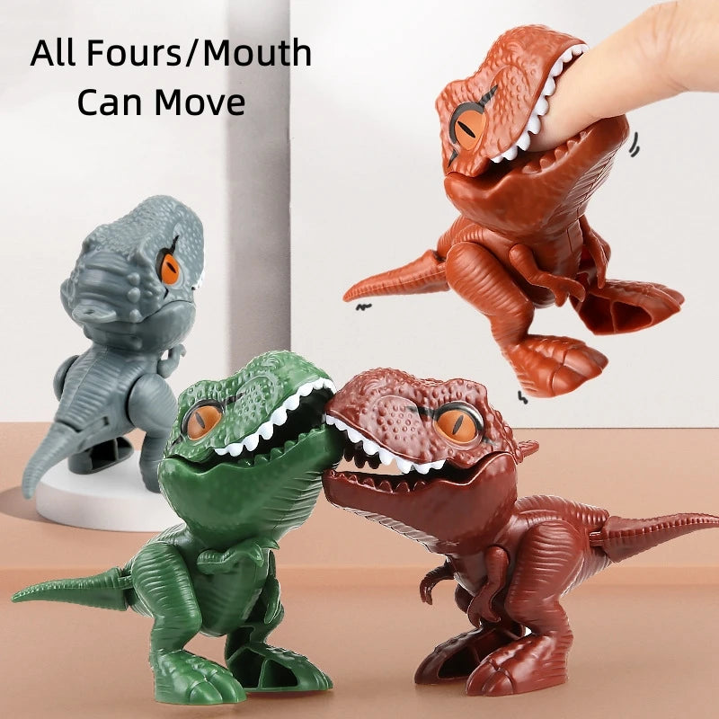 Dinosaure jurassique Triceratops tyrannosaure, modèle de jouets pour enfants, dinosaures créatifs pour mordre les doigts, jouet interactif, cadeau pour garçon
