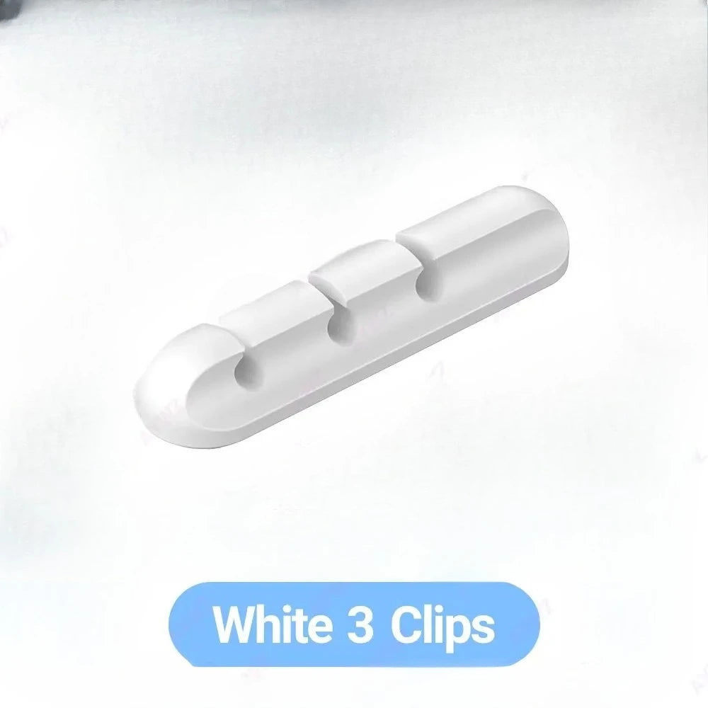 Clips en gros support de câble pour souris, organisateur de fil d'écouteur, organisateur de câble, enrouleur de câble USB en Silicone, gestion de bureau bien rangée