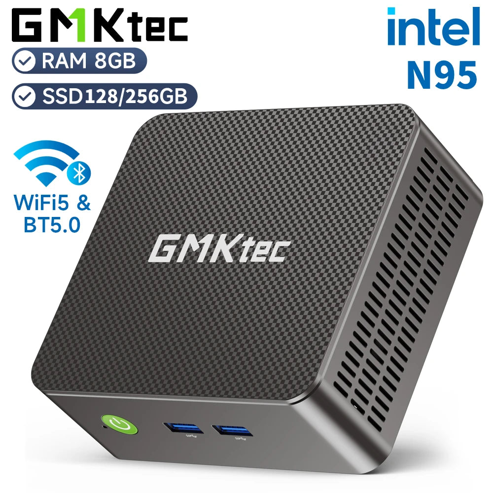 GMKtec G3S Mini PC Intel Alder Lake N95 Windows 11 Pro Mini PC 8GB DDR4 128/256GB PCIe M.2 SSD WiFi 5 BT5.0 ordinateur de bureau
