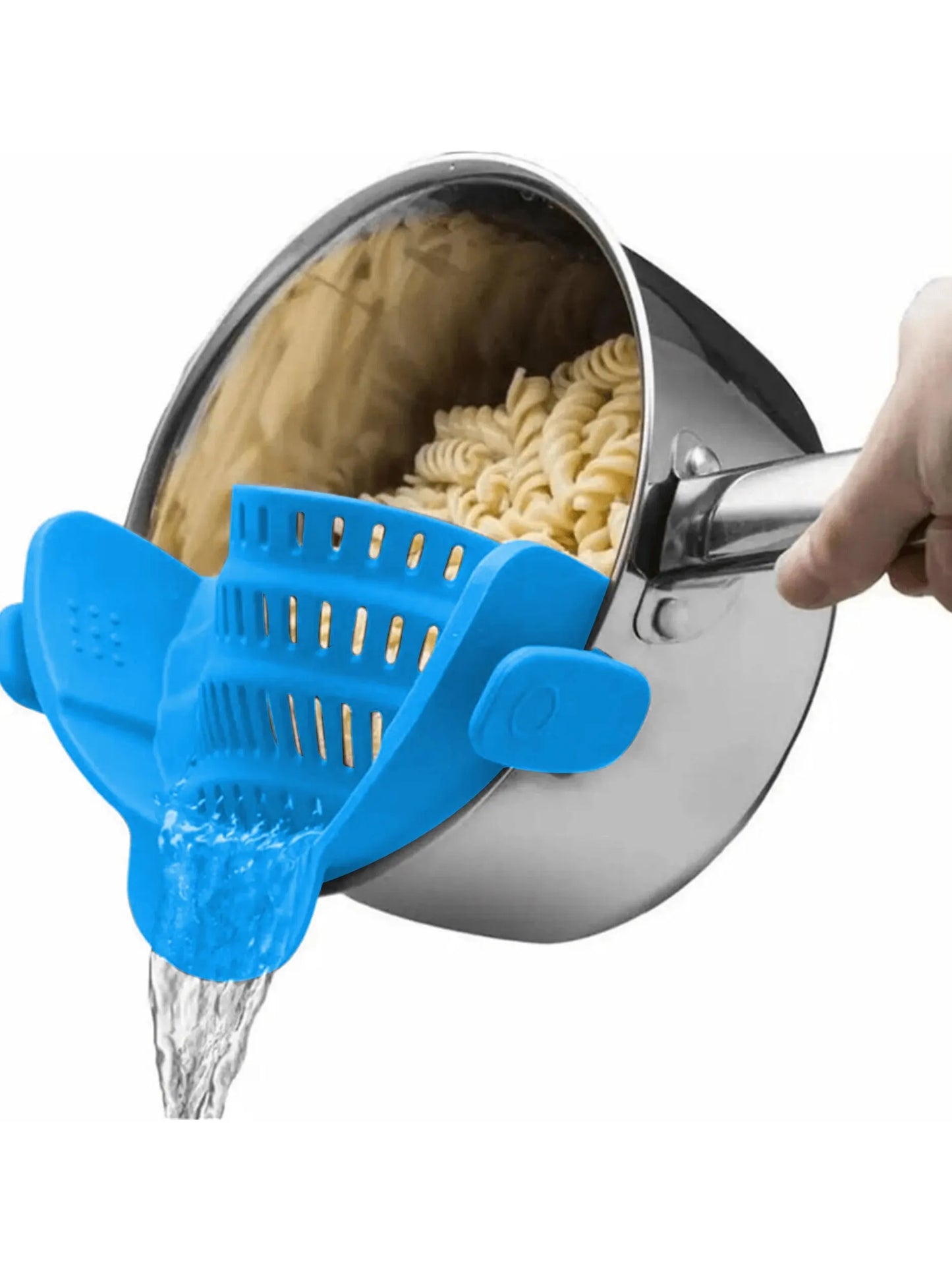 Adjustable Silicone Clip-On Colander, Pots and Bowls, Proximity Strainer, Noodle and Pasta Liner, 1PC