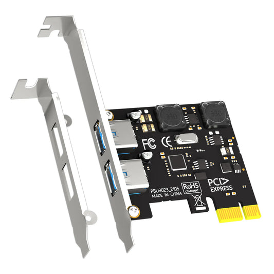 Carte d'extension PCIe USB 3.0 Type-A à 2 ports