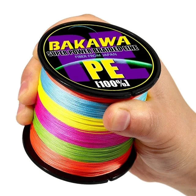 BAKAWA-Lignes de pêche tressées, Multimessieurs, Fil de carpe, Degré de conversion, PE, 4 brins, Japon, 100m, 300m, 500m, 1000m