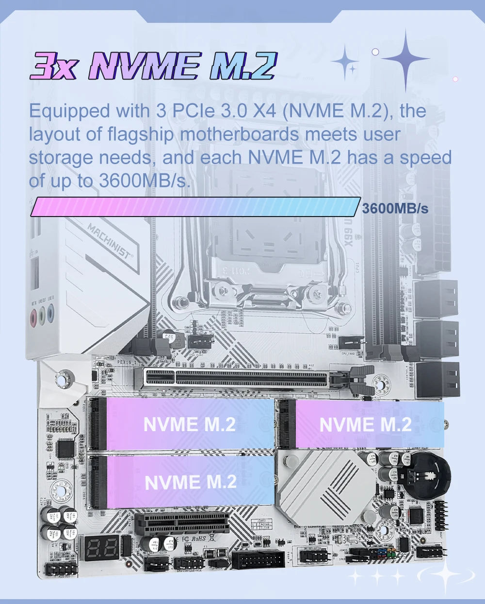 Nouveau X99 U9 MACHINIST X99 Kit de carte mère en option LGA2011-3 Xeon E5 2630 V4 CPU prise en charge TPM2.0 DDR4 mémoire NVME M.2 usb3.0