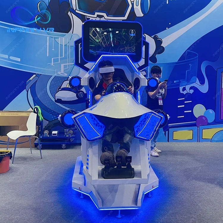 Jeu VR Commercial 1 joueur réalité virtuelle 360 montagnes russes Vr avec Joystick de vol et volant de course