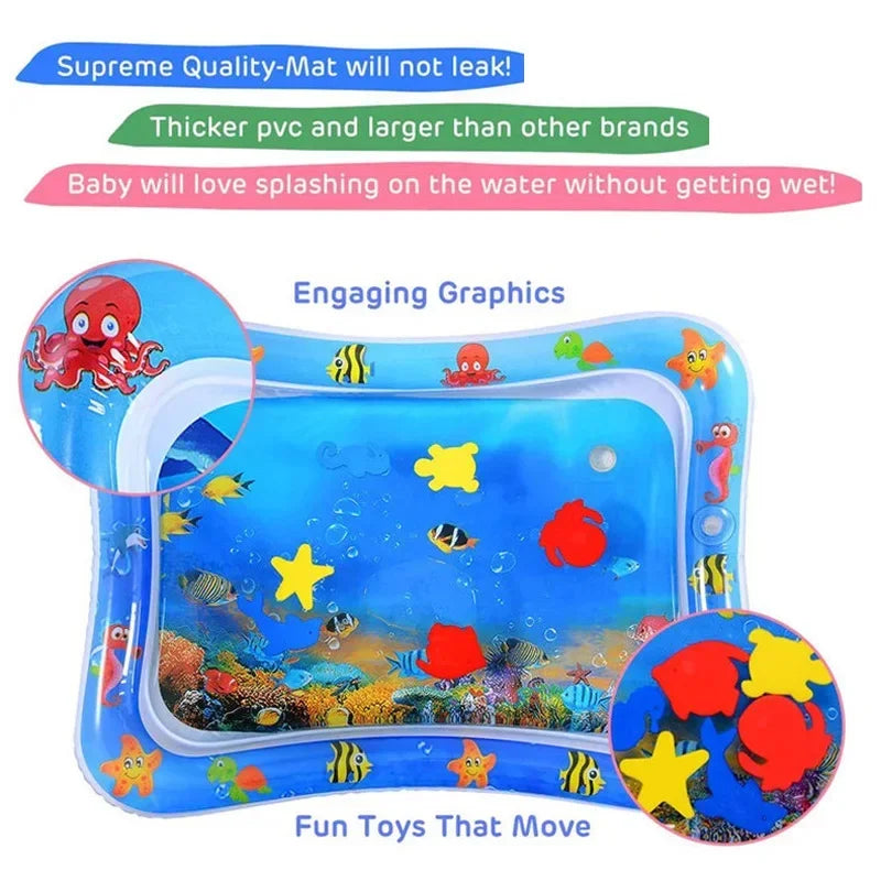 Tapis de jeu gonflable pour bébé, coussin d'eau en PVC pour nourrissons, temps du ventre, coussin d'eau pour enfants, jouets d'activité de développement pour l'éducation précoce